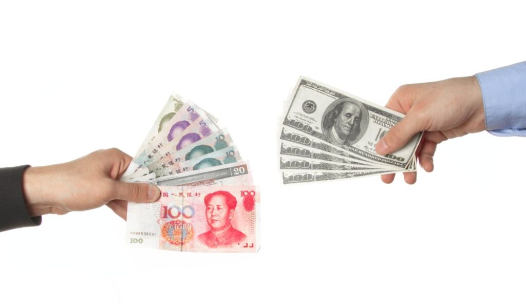 currency exchange with dollar and yuan renminbi s