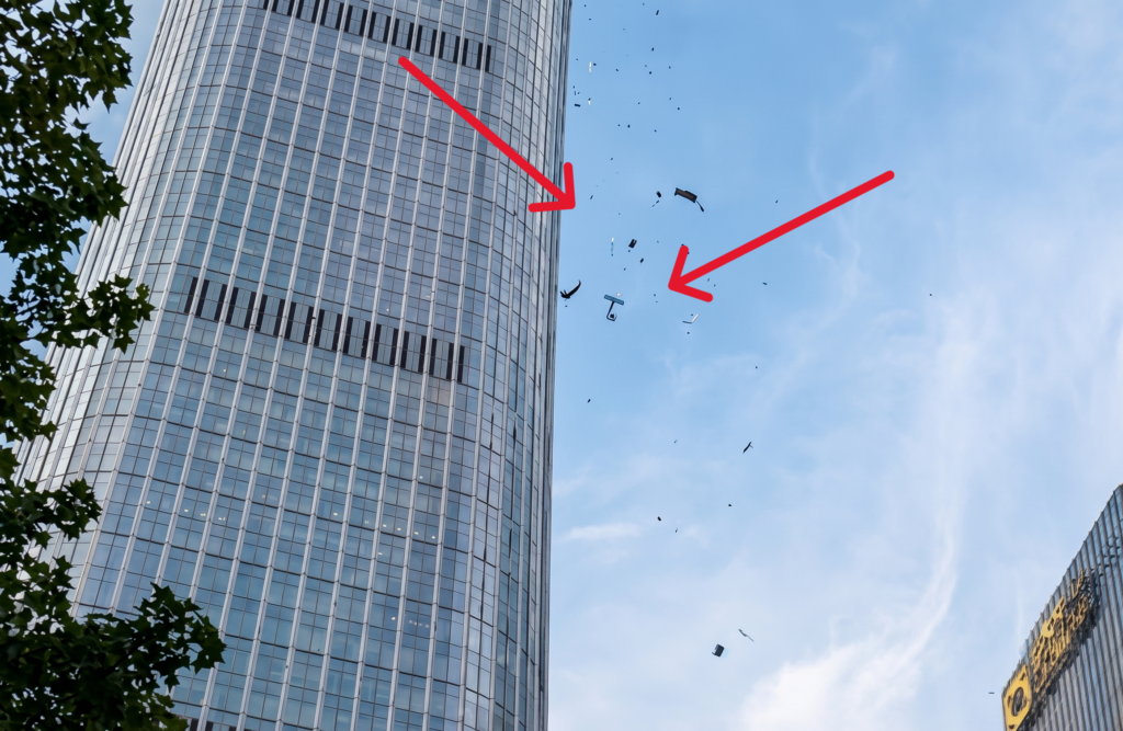 plane crash in beijing highest building