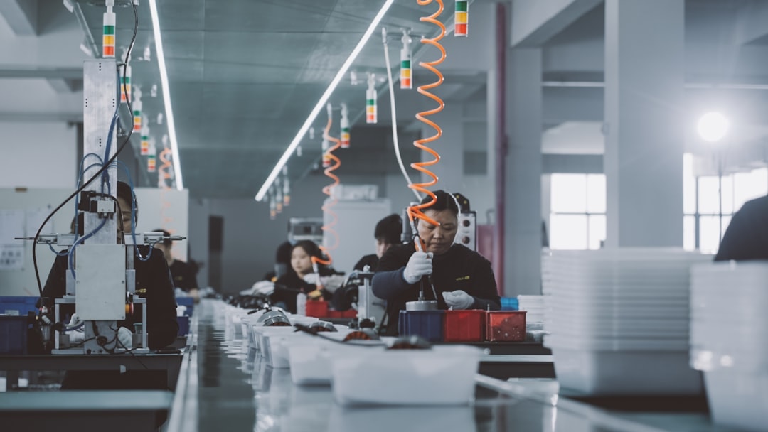 Chinese high tech manufacturing robots lithium battery factory electronics