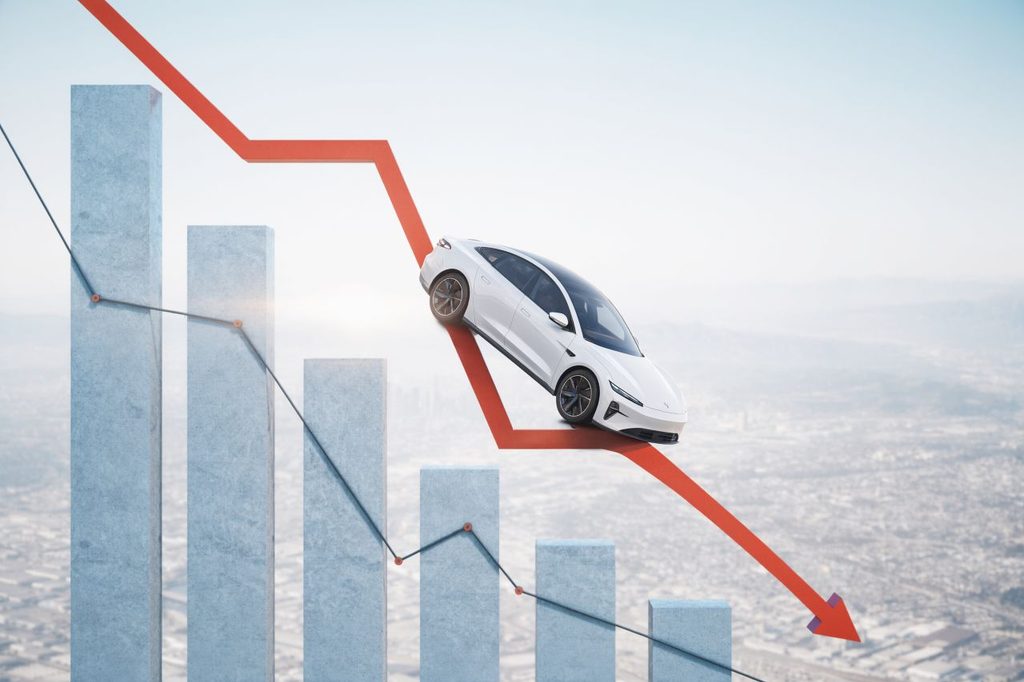 electril car sales down in china