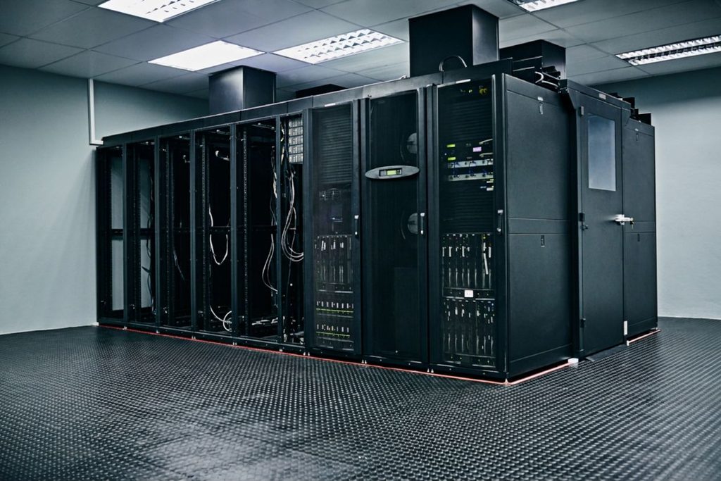 computer racks waiting for chips for ai