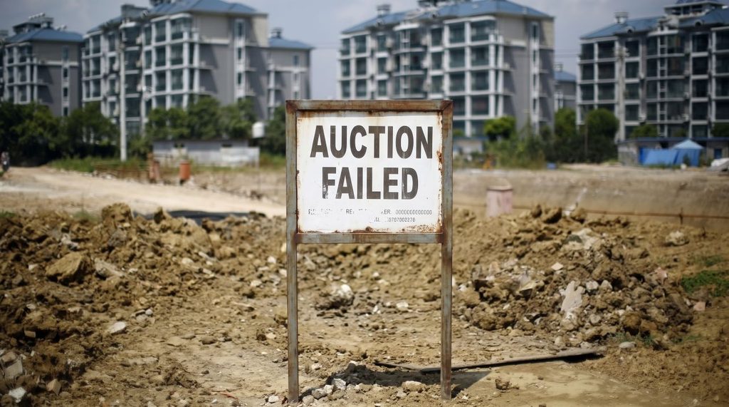 local govt auctions fail in china