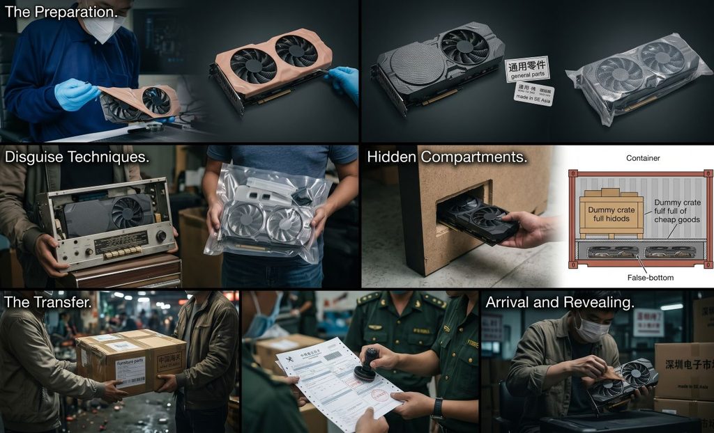 under cover ai chips exported to china via 3rd parties